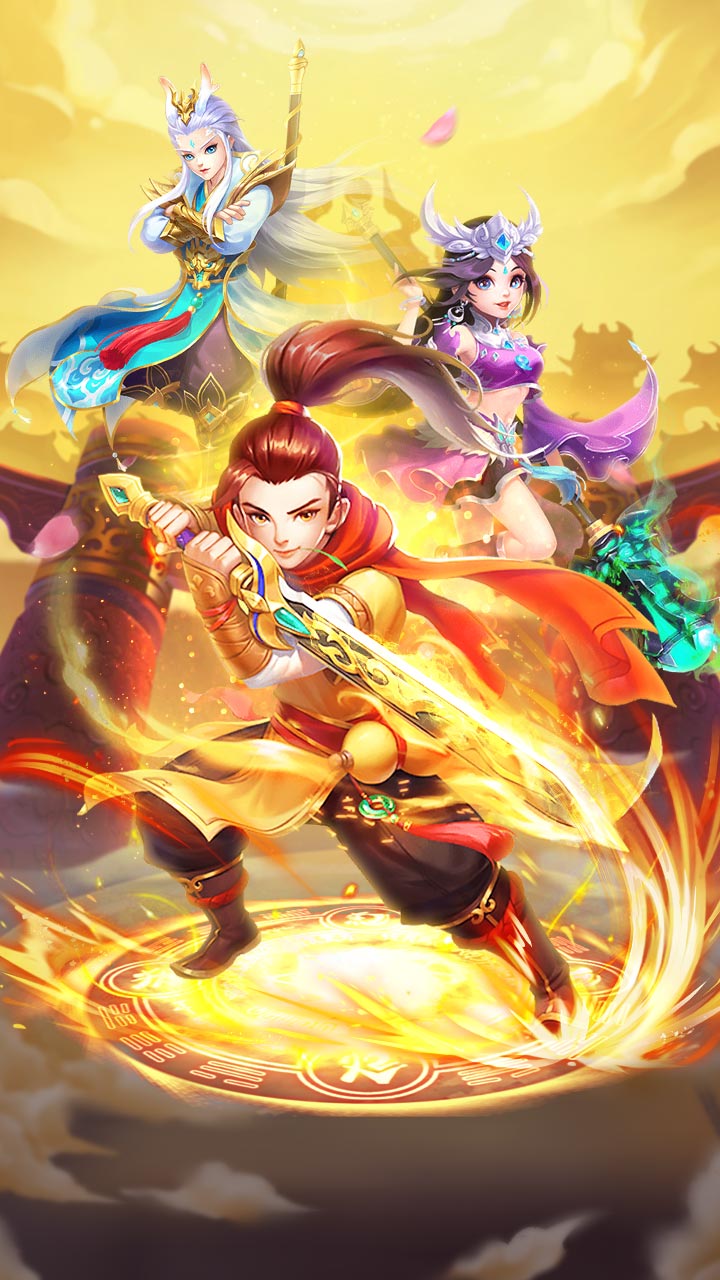 百炼仙途三角色登录主视觉